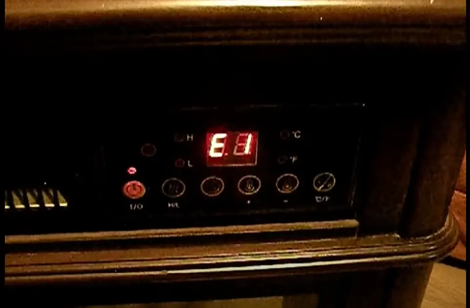electric fireplace E1 error code